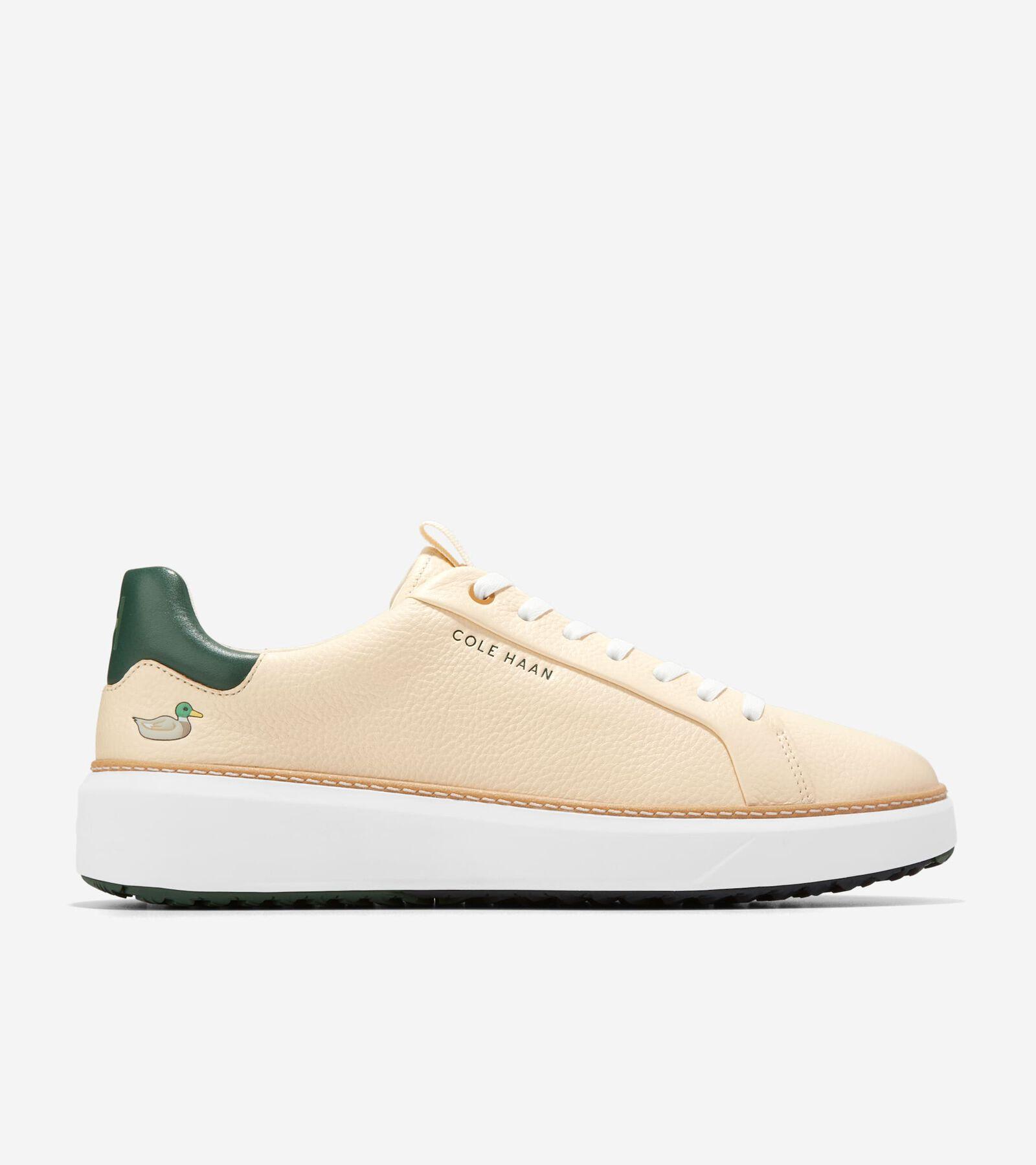 Cole Haan Mens GrandPr Topspin Golf Shoes - Beige Size 10 Waterproof Product Image