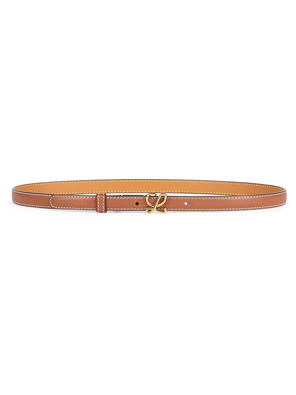 Womens L Buckle Leather Belt Product Image