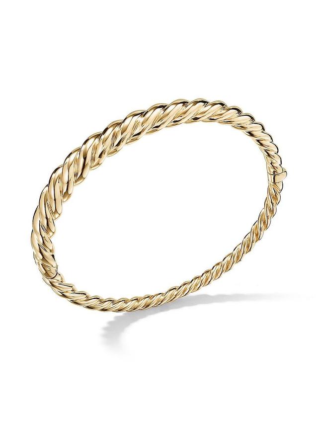 Womens Pure Form Cable Bracelet in 18K Yellow Gold, 6MM Product Image