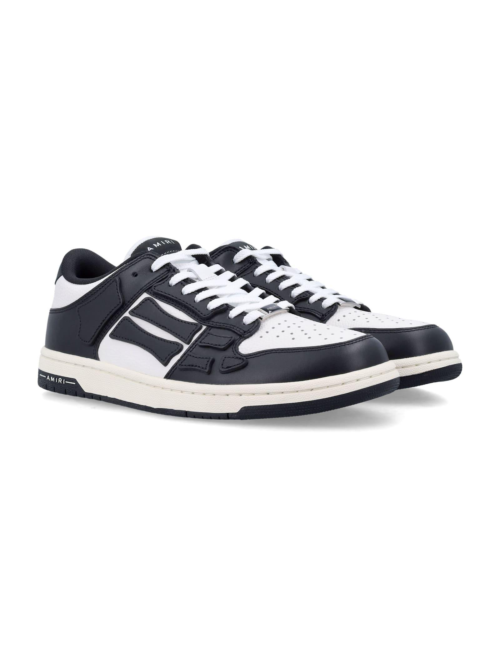 AMIRI Skel Top Low Sneakers In Black White Product Image