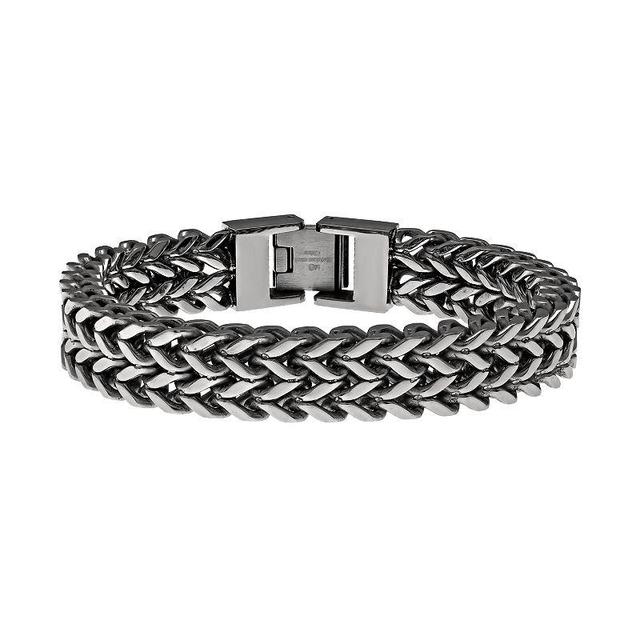 LYNX Stainless Steel Wheat Chain Bracelet - Men, Mens Product Image