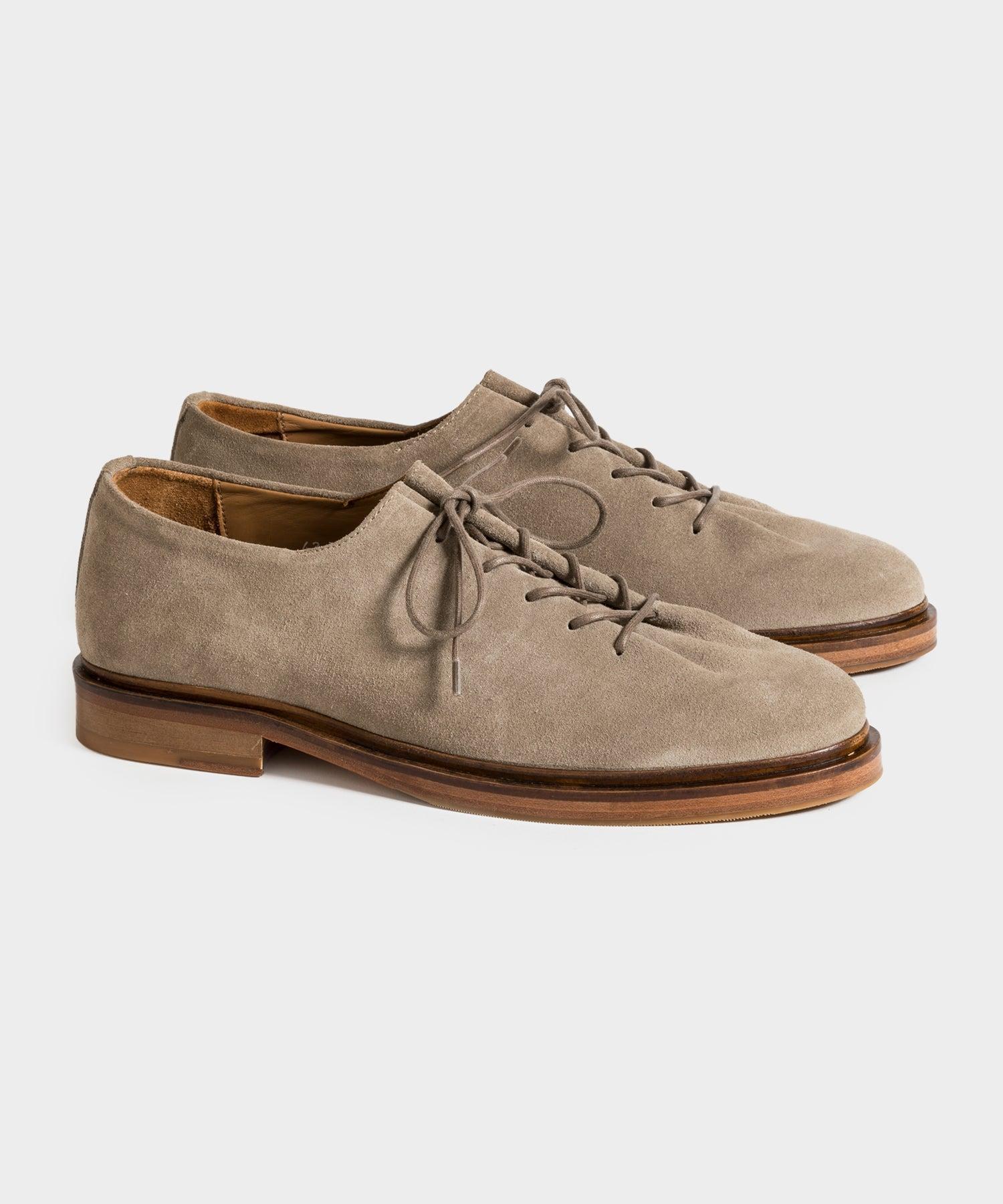 Jacques Solovire Edouard Lace-Up Dress Shoe in Beige Suede Product Image