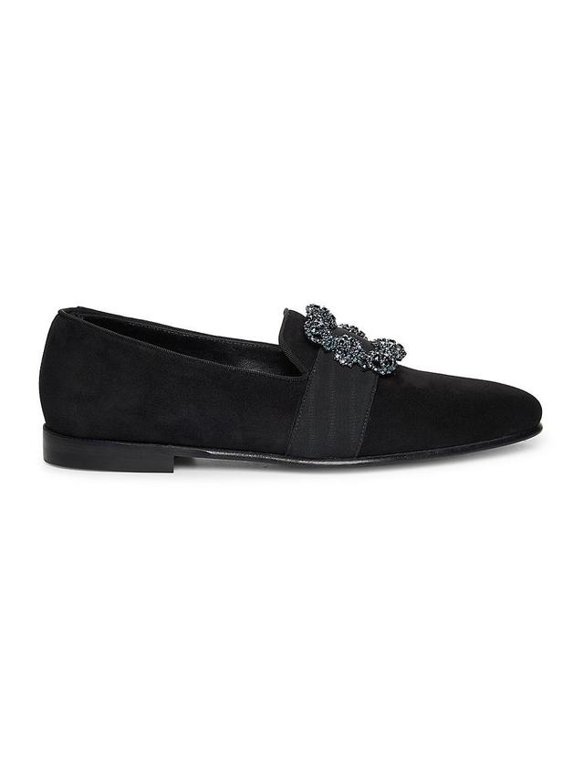 Mens Carlton Crystal-Buckle Loafers Product Image