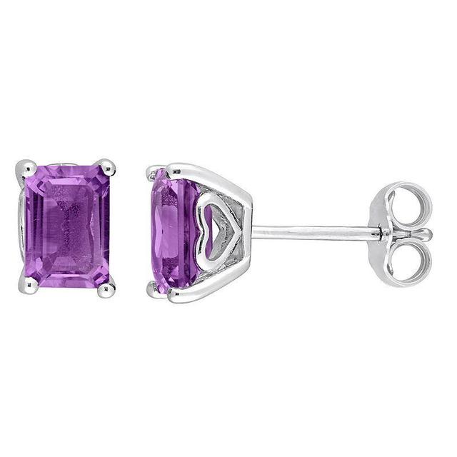 Stella Grace Sterling Silver & Gemstone Stud Earrings, Womens, Purple Product Image