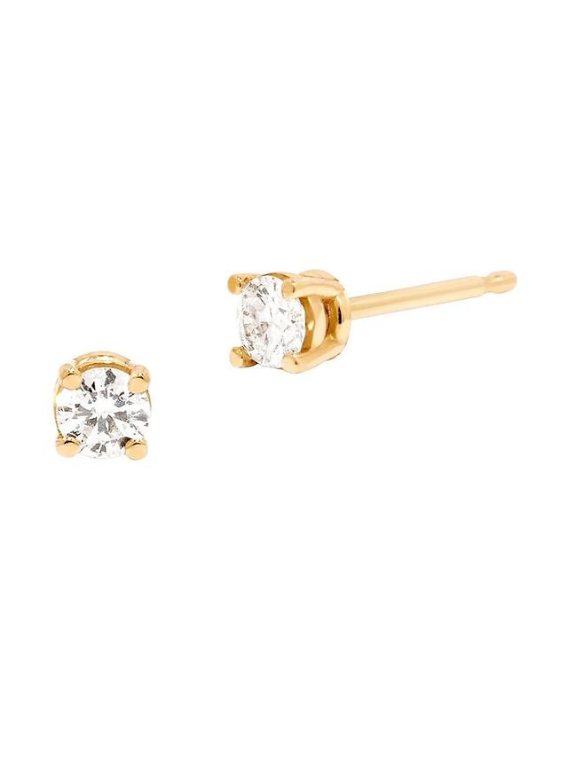 Womens Audrey 14K Yellow Gold & 0.11 TCW Lab-Grown Diamond Stud Earrings Product Image