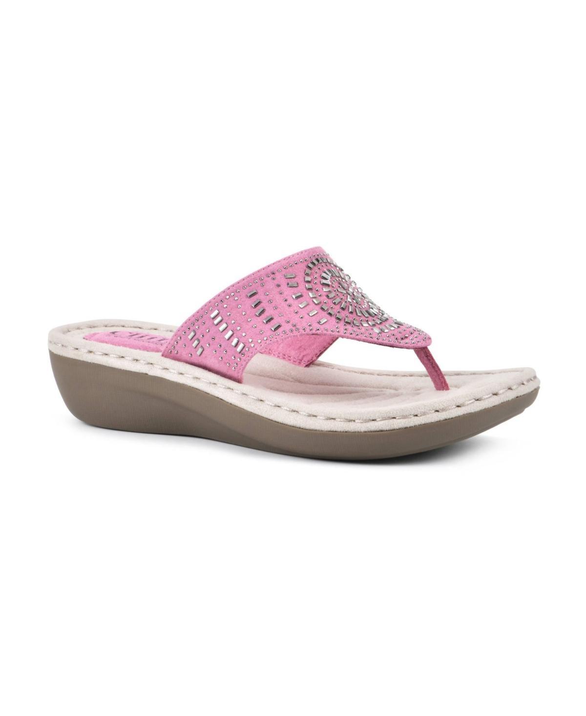 Womens Cliffs Mountain Cienna Wedge Thong Sandals Product Image