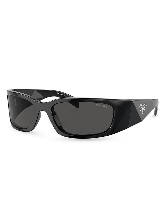 Prada Mens PRA19S 60mm Wrap Sunglasses Product Image