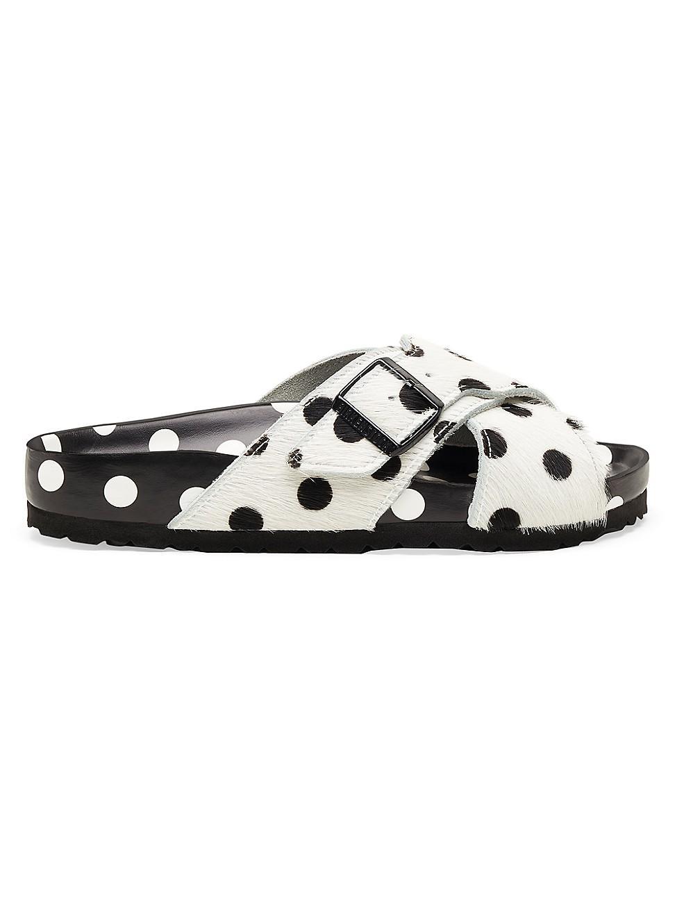 Womens Rodra Calf Hair Polka Dot Sandals Product Image