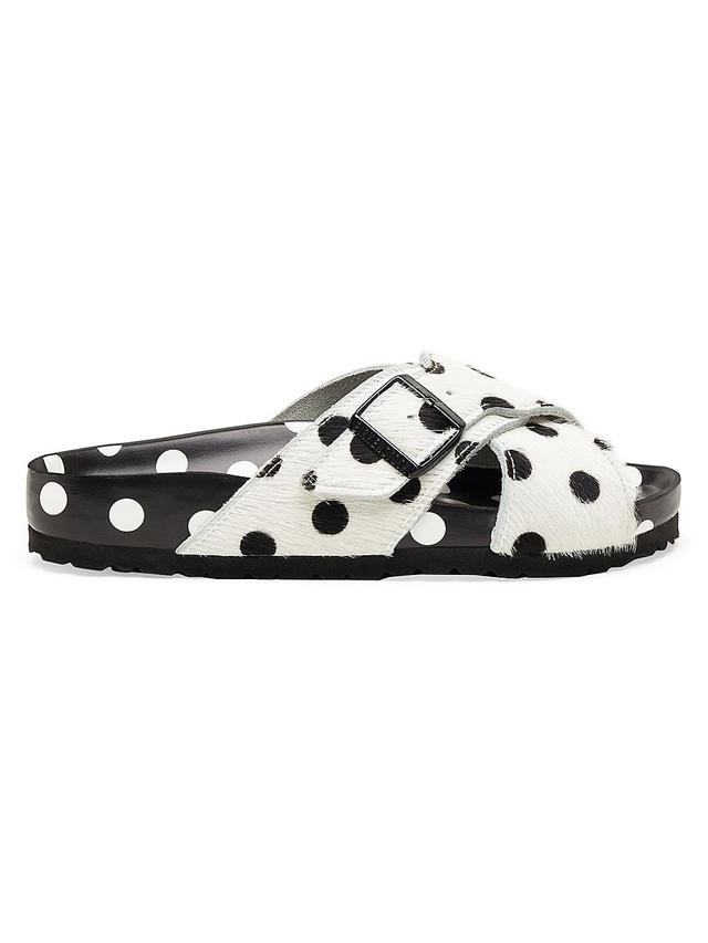 Womens Rodra Fur Polka Dot Sandals Product Image