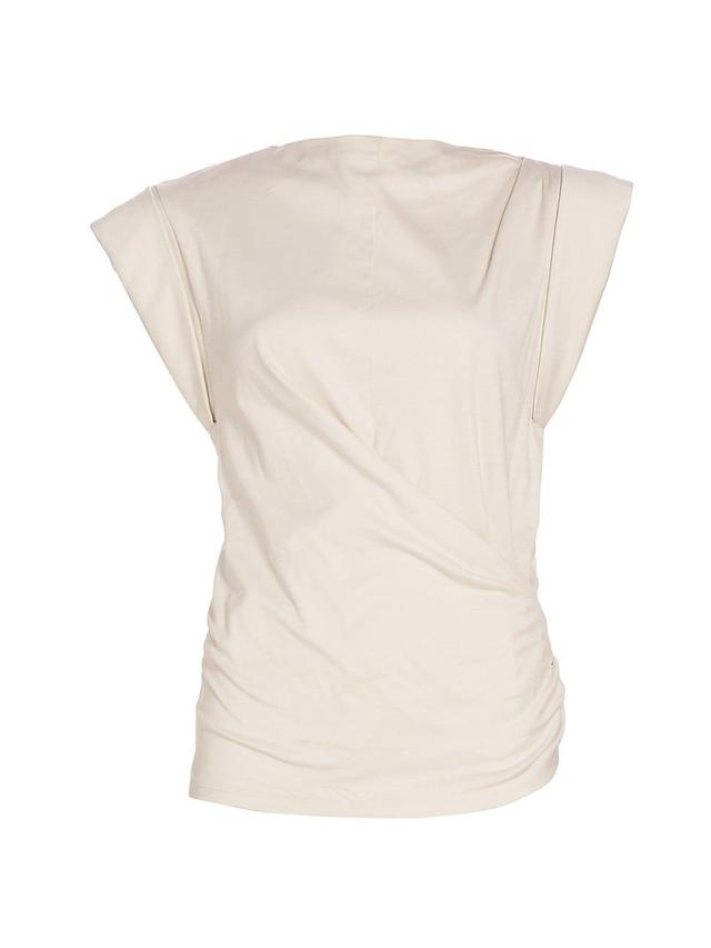 Womens Maisan Draped Cotton Top Product Image