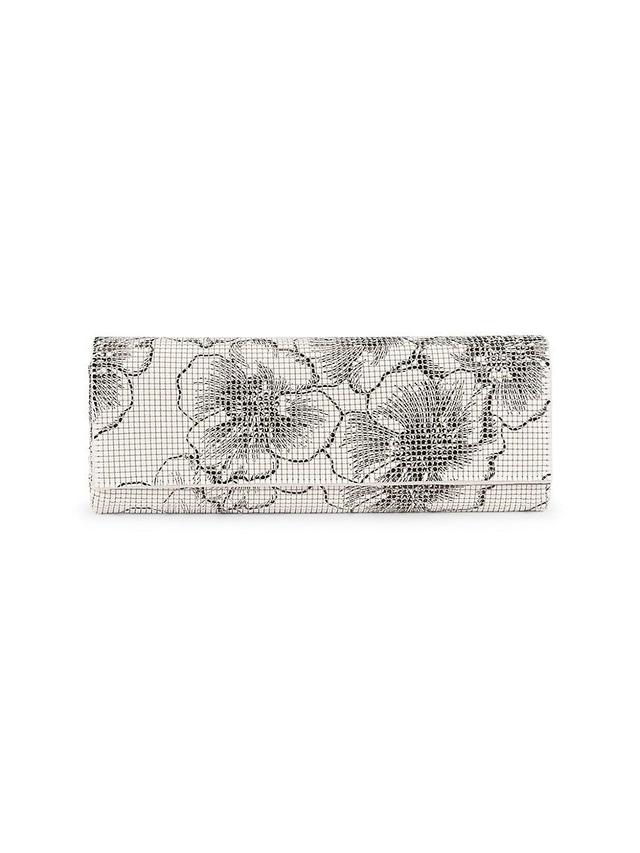 Womens Zoe Floral-Painted Mesh Clutch Product Image