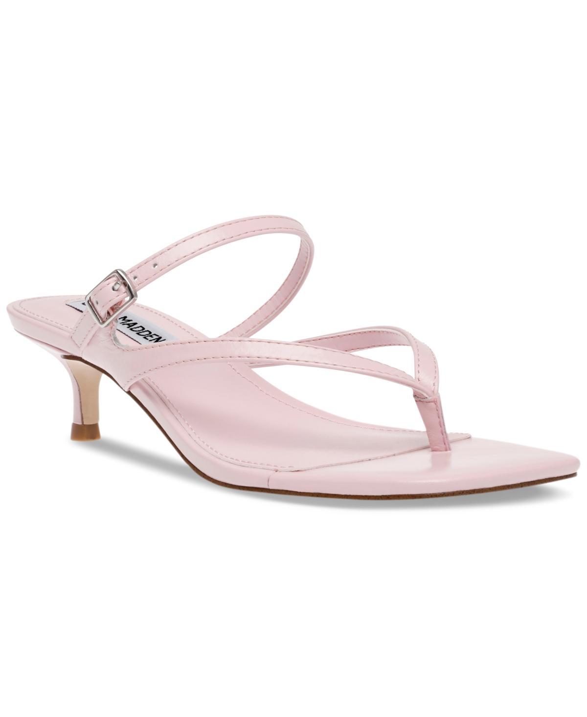 Steve Madden Womens Jessa Banded Kitten-Heel Slip-On Sandals Product Image