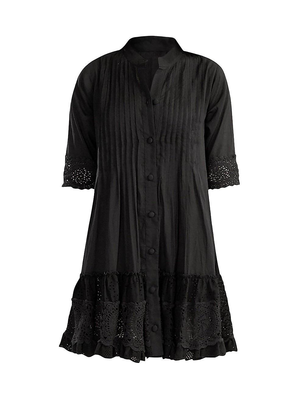 Womens Milos Pin-Tucked Cotton Cover-Up Minidress Product Image