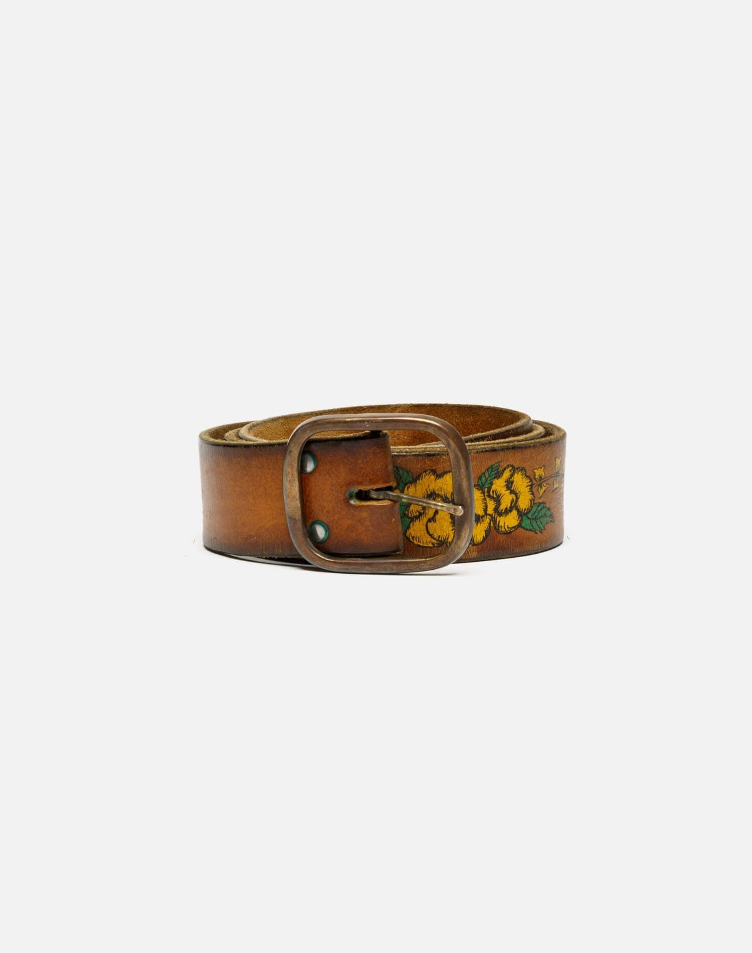 70s Painted Leather Belt - #53 Female Product Image