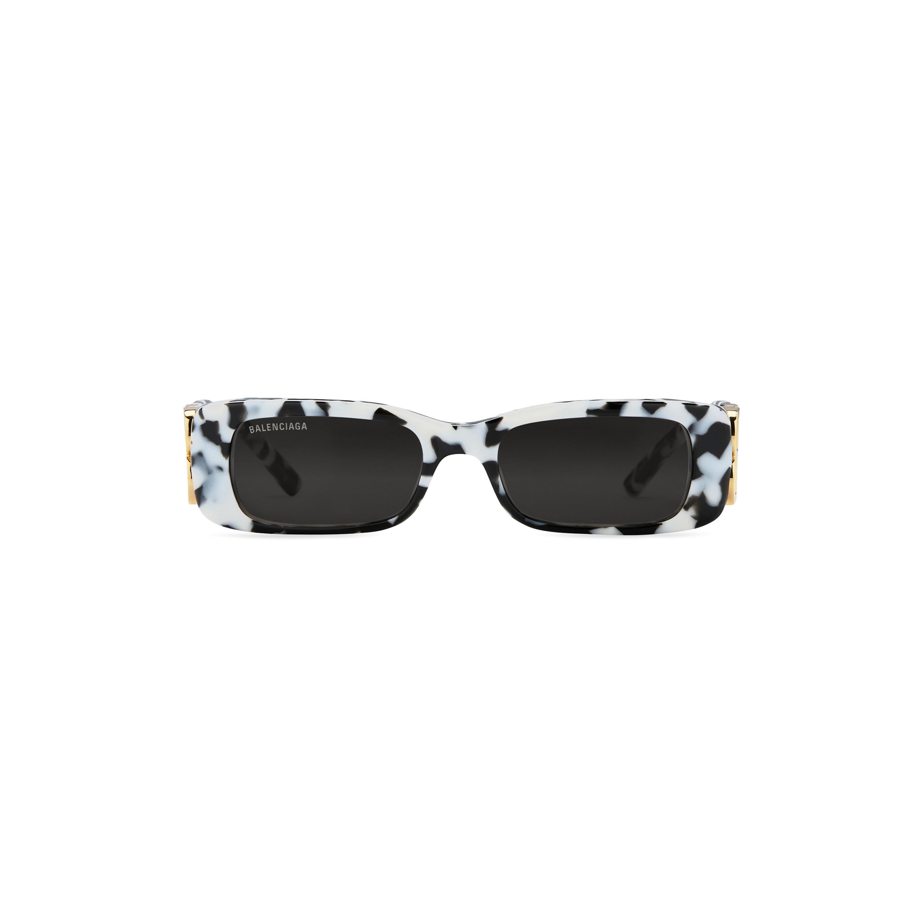 Dynasty Rectangle Sunglasses in White Product Image