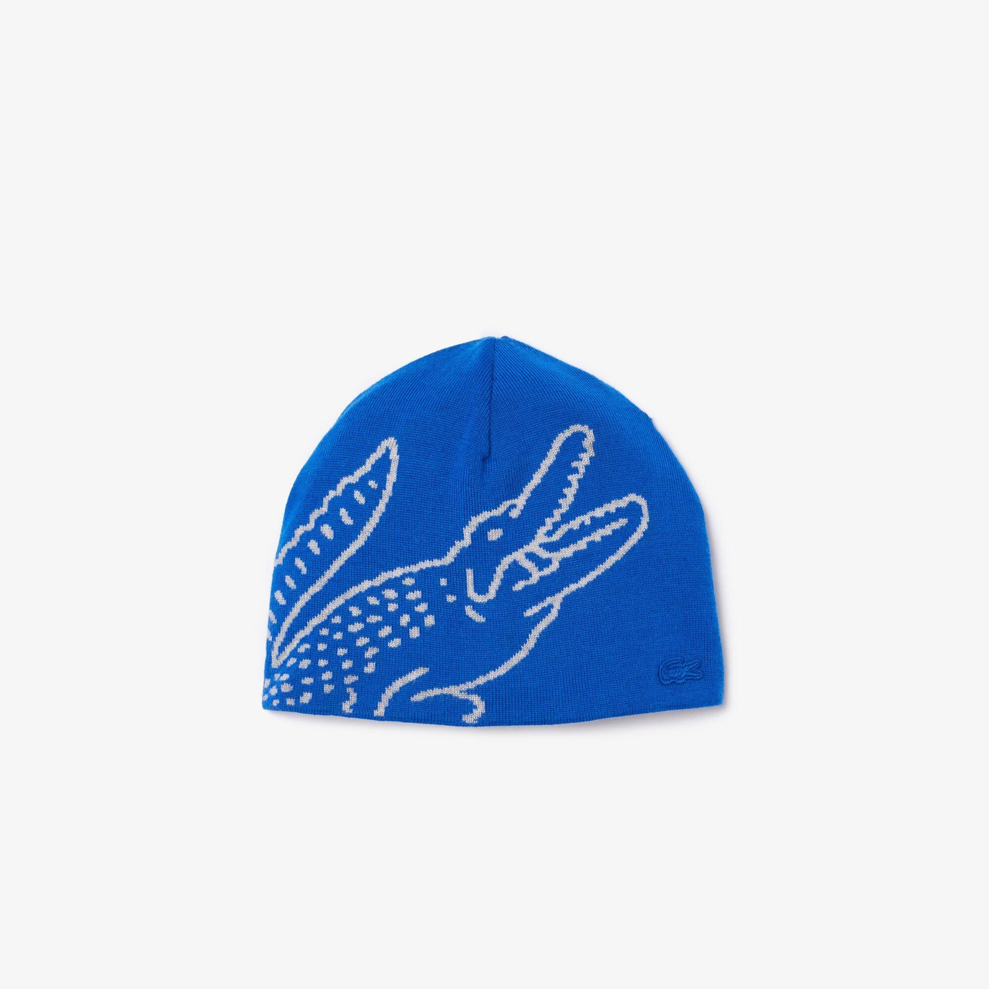 Wool Jacquard Crocodile Beanie Product Image