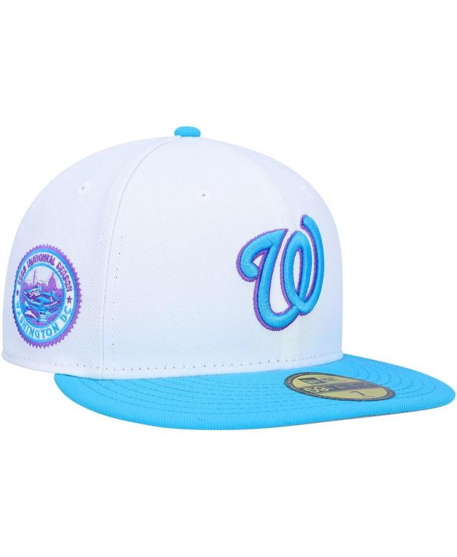 Mens New Era White Washington Nationals 2008 Inaugural Season Vice 59FIFTY Fitted Hat Product Image