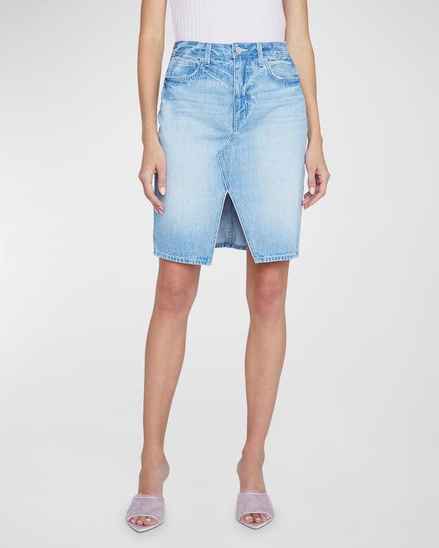 Tylee Denim Knee-Length Skirt Product Image