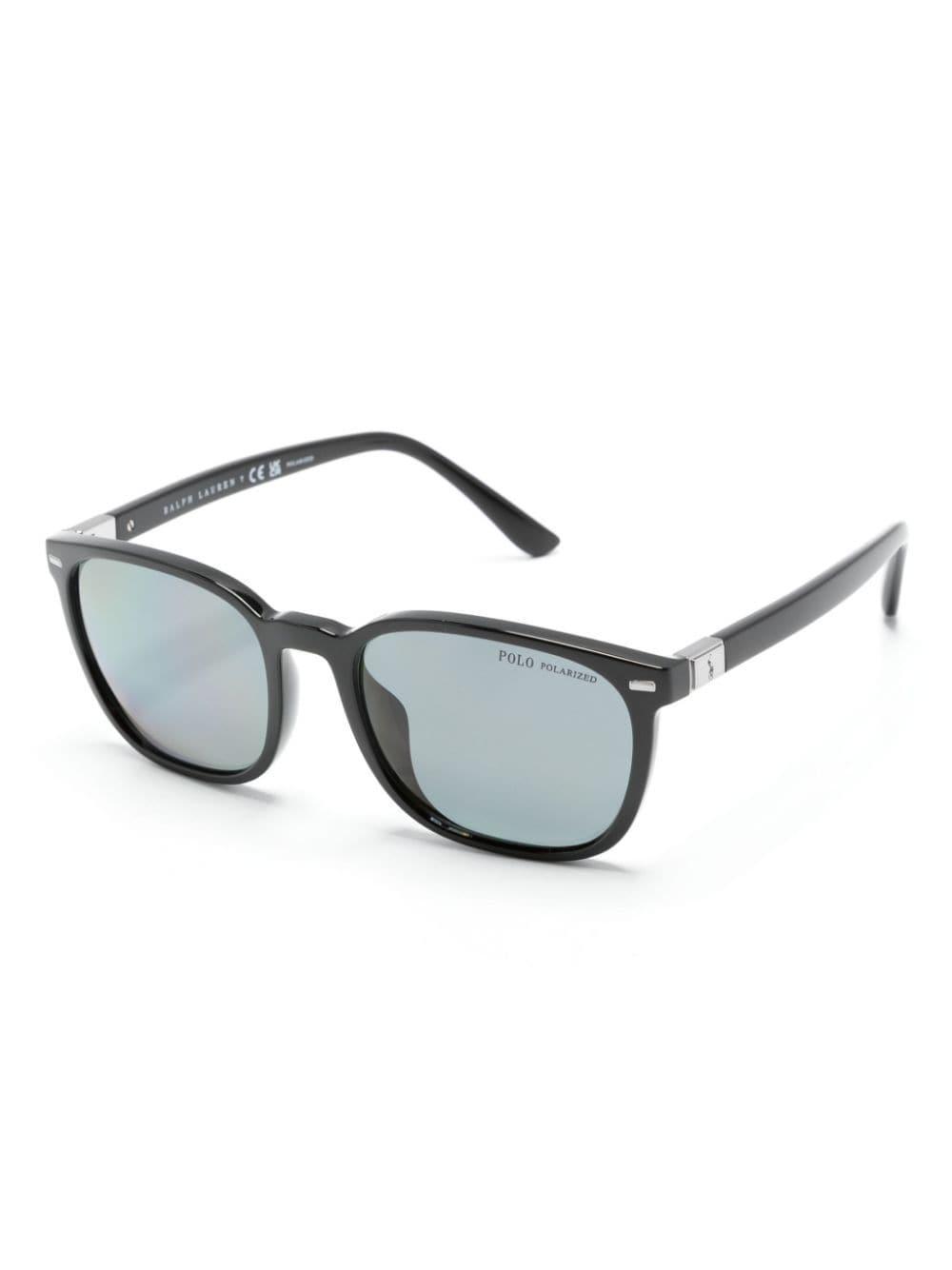 Square-frame Logo-engraved Sunglasses In Black Product Image