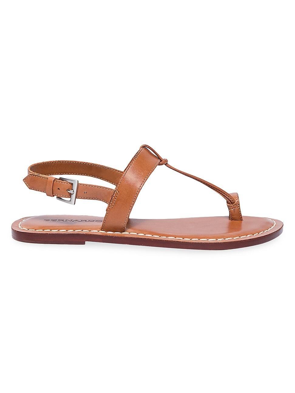 Calfskin T-Strap Slingback Sandals Product Image