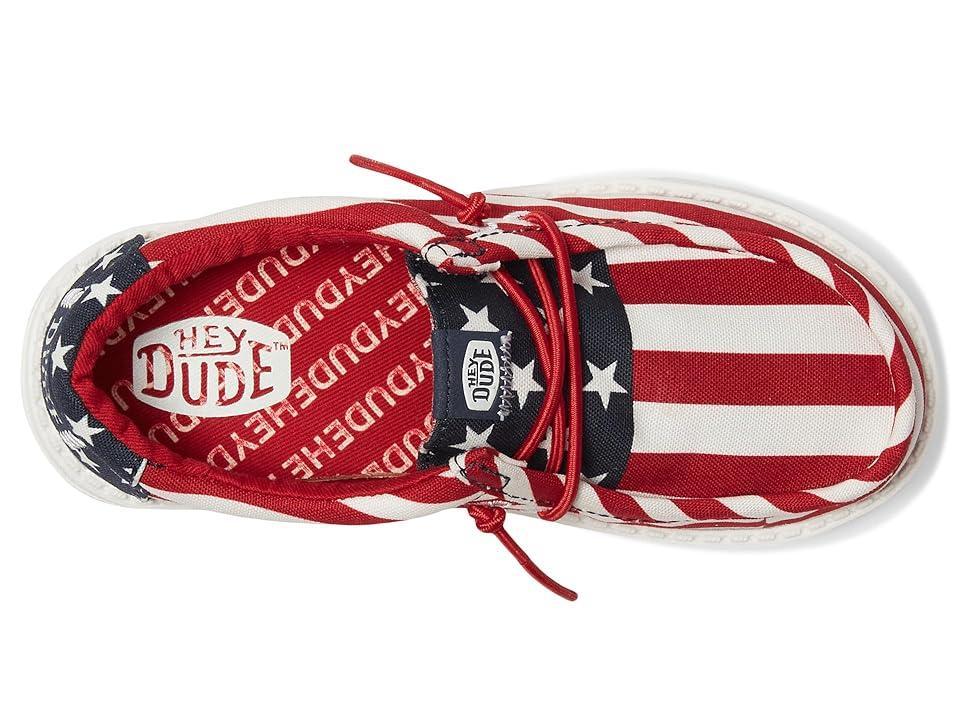 Hey Dude Kids Wally Americana (Toddler) (American Flag) Men's Shoes Product Image