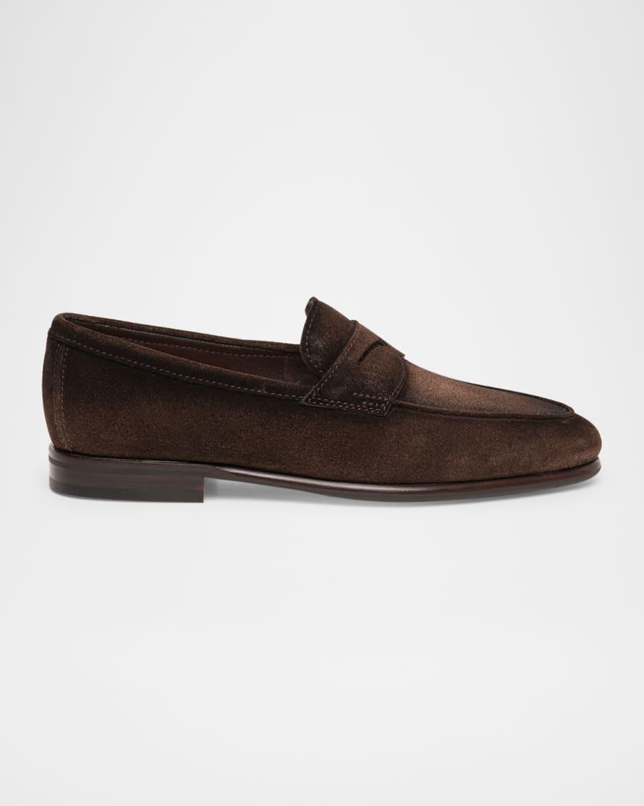 Mens Carlos Suede Penny Loafers Product Image