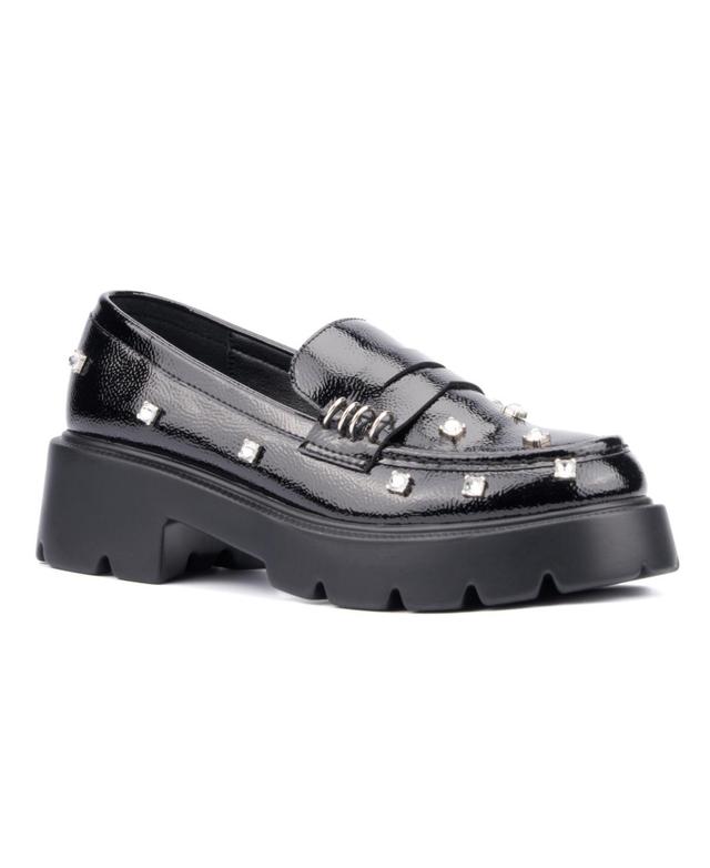 Olivia Miller Luscious Womens Rhinestone Loafers Product Image