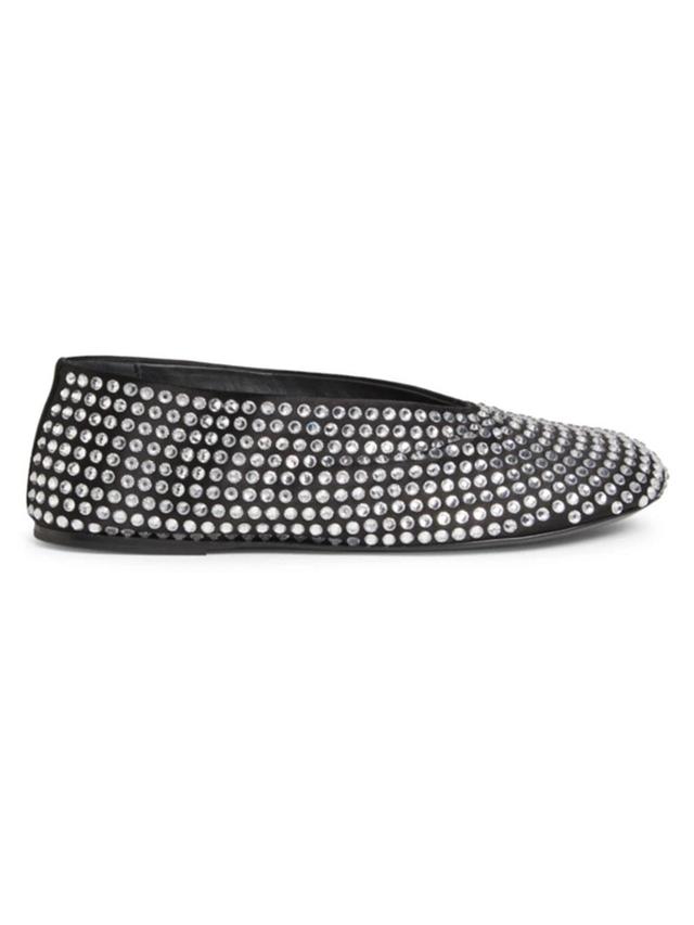 Marcy Crystal-embellished Flats In Black Product Image