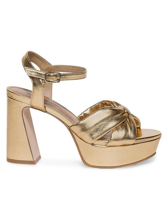 Womens Veronika Metallic Leather Platform Sandals Product Image