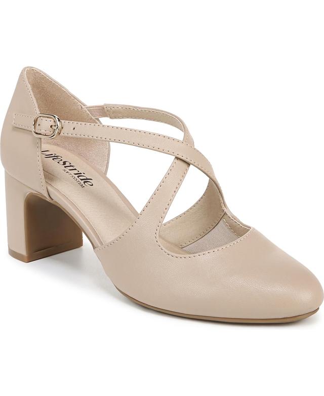 LifeStride Womens Tracy Crisscross Block Heel Pumps Product Image