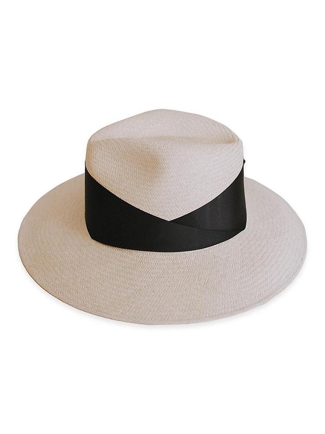 Womens Gardenia Woven Straw Fedora Product Image