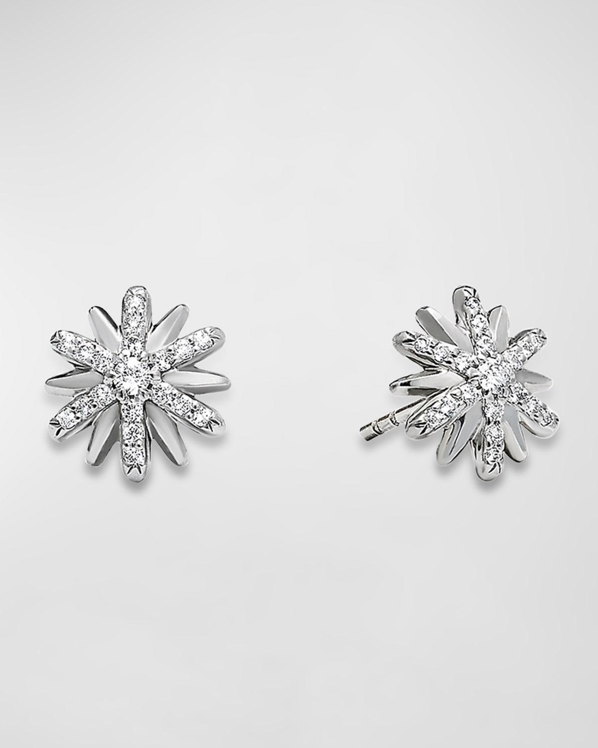 Womens Petite Starburst Stud Earrings with Pav Diamonds Product Image