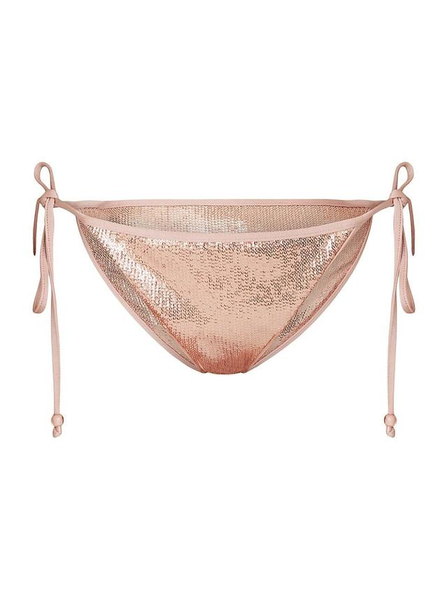 Womens Clean Sequined String Bikini Bottom Product Image