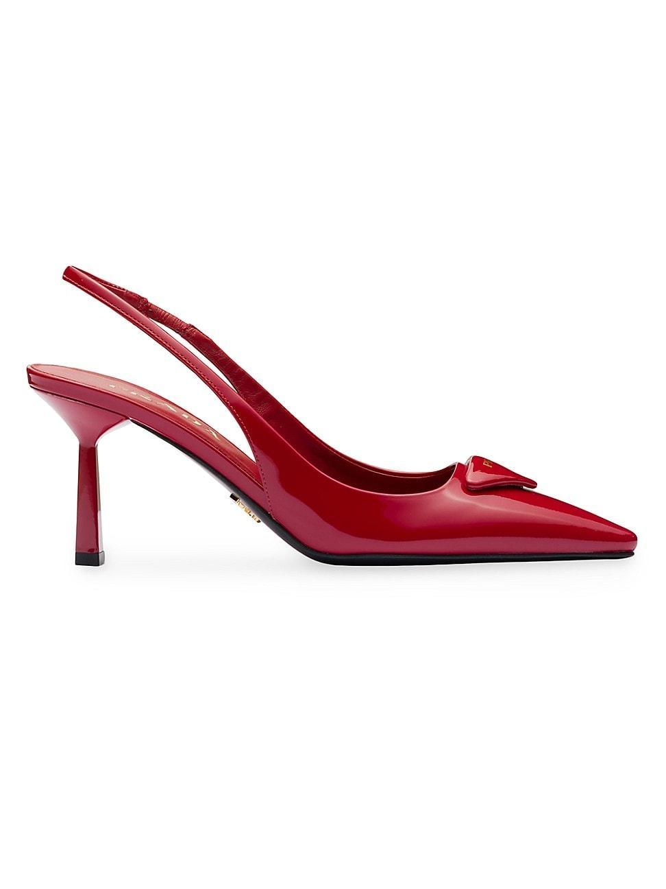 Womens Patent Leather Slingback Pumps Product Image