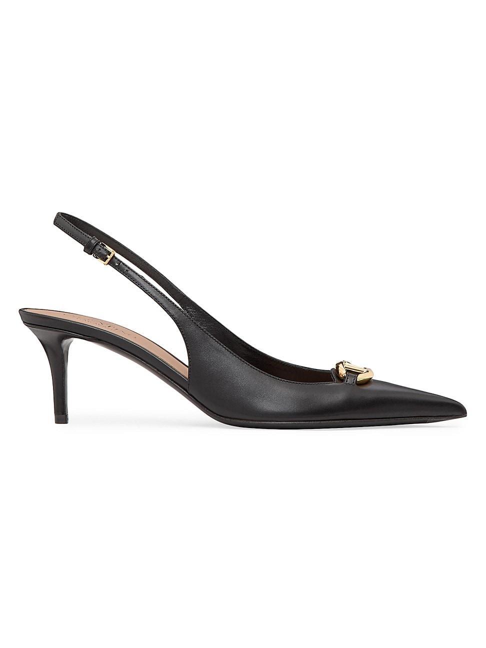 Womens Bold Edition VLogo Calfskin Slingback Pumps 60MM Product Image