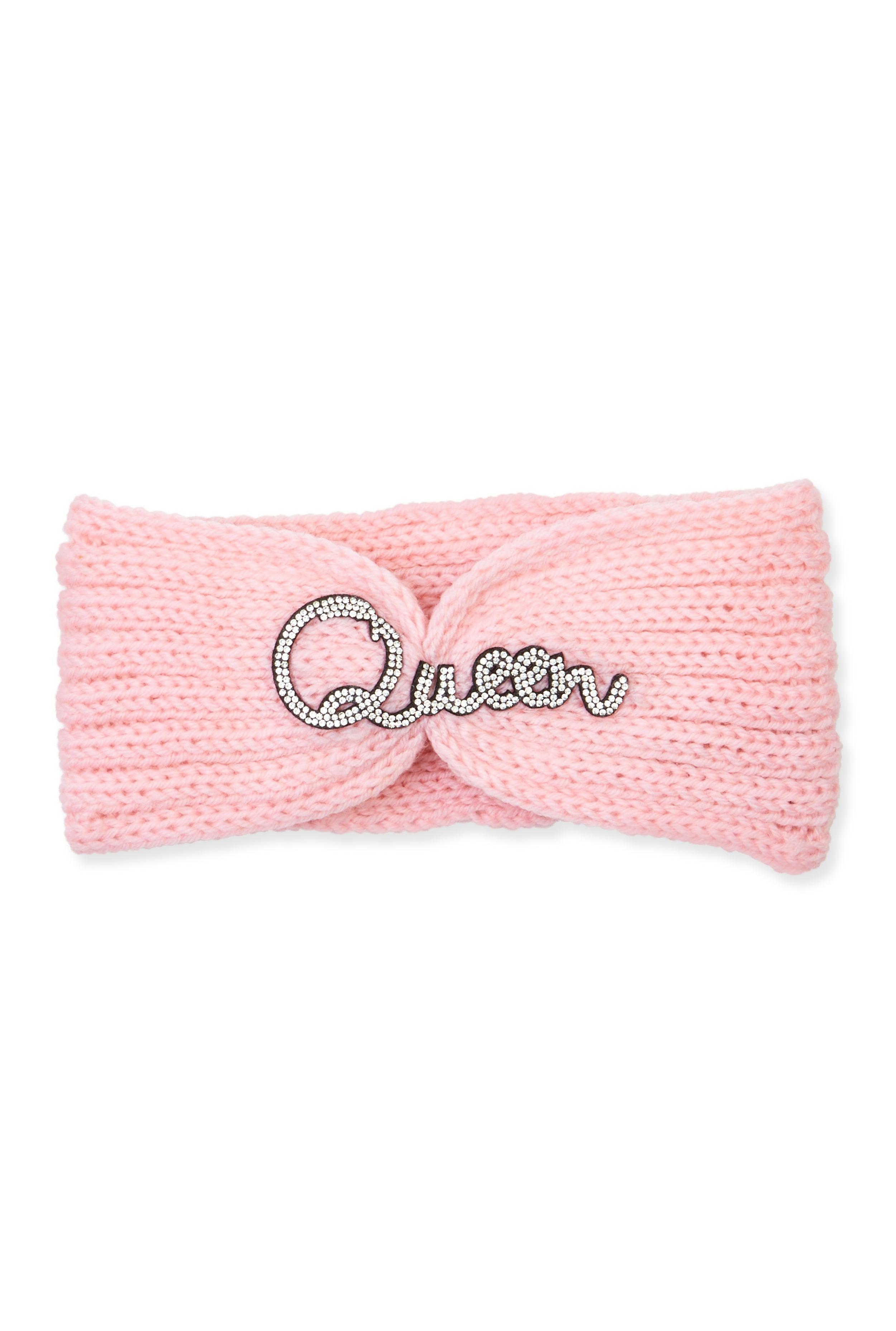 Queen Rhinestone Crochet Headband Female Product Image