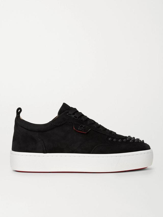 CHRISTIAN LOUBOUTIN Black Happyrui Spikes Sneakers Product Image