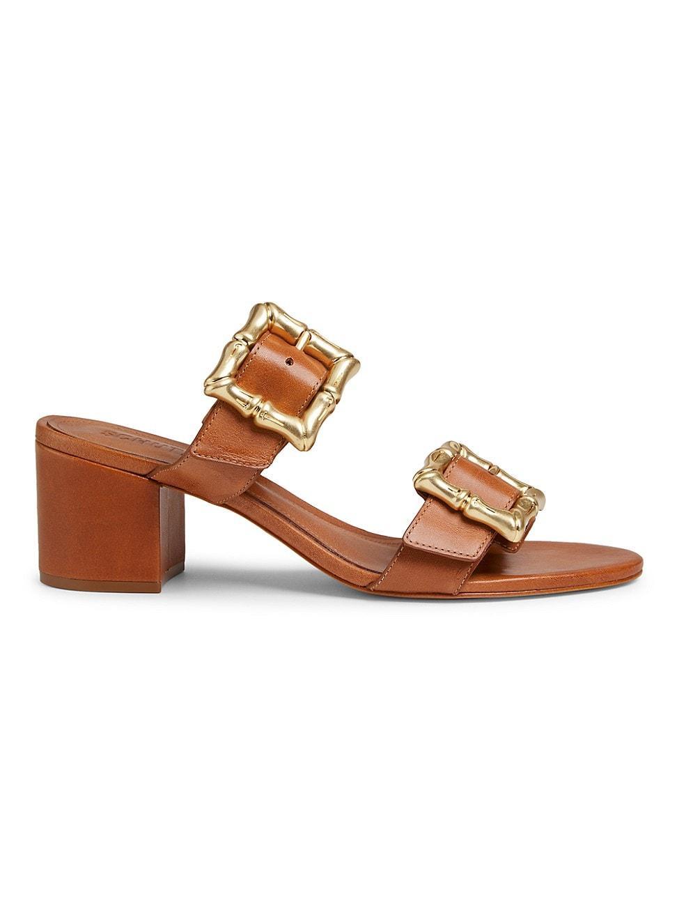 Schutz Womens Enola Double Buckle Block Heel Sandals Product Image