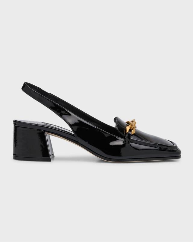 Diamond Tilda Chain Slingback Loafers Product Image