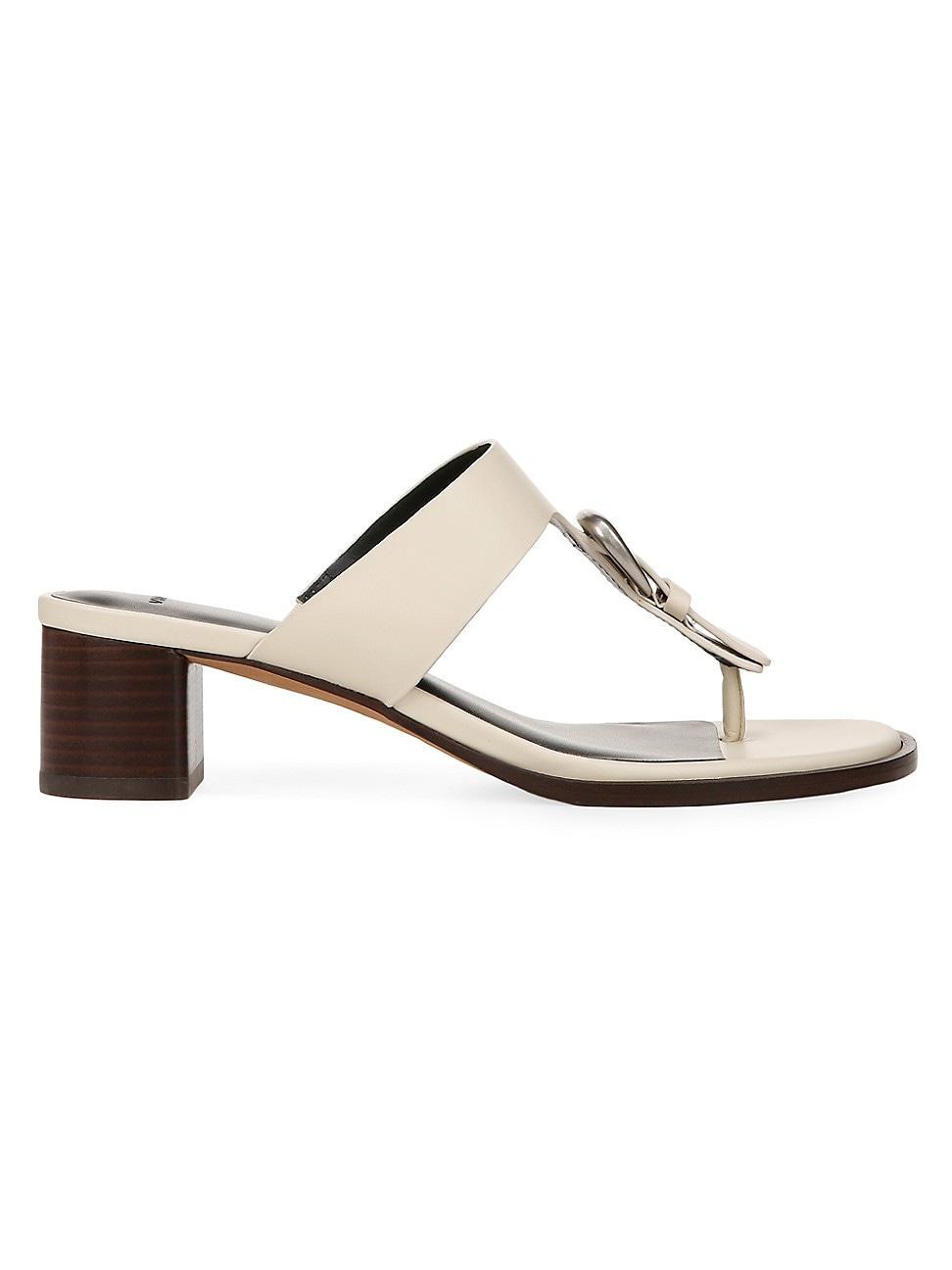 Womens Aubrey Leather Thong Sandals Product Image