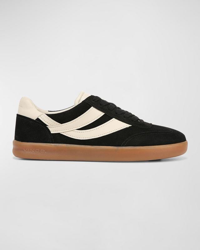 Mens Oasis Leather Sneaker, Black, Size 10 Vince Product Image