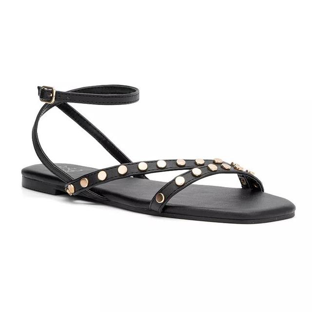 New York & Company Farra Womens Studded Sandals Black Product Image