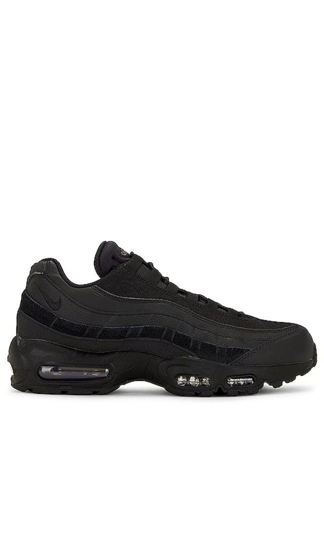 Black Air Max 95 Essential Sneakers In Black / Black / Black Product Image