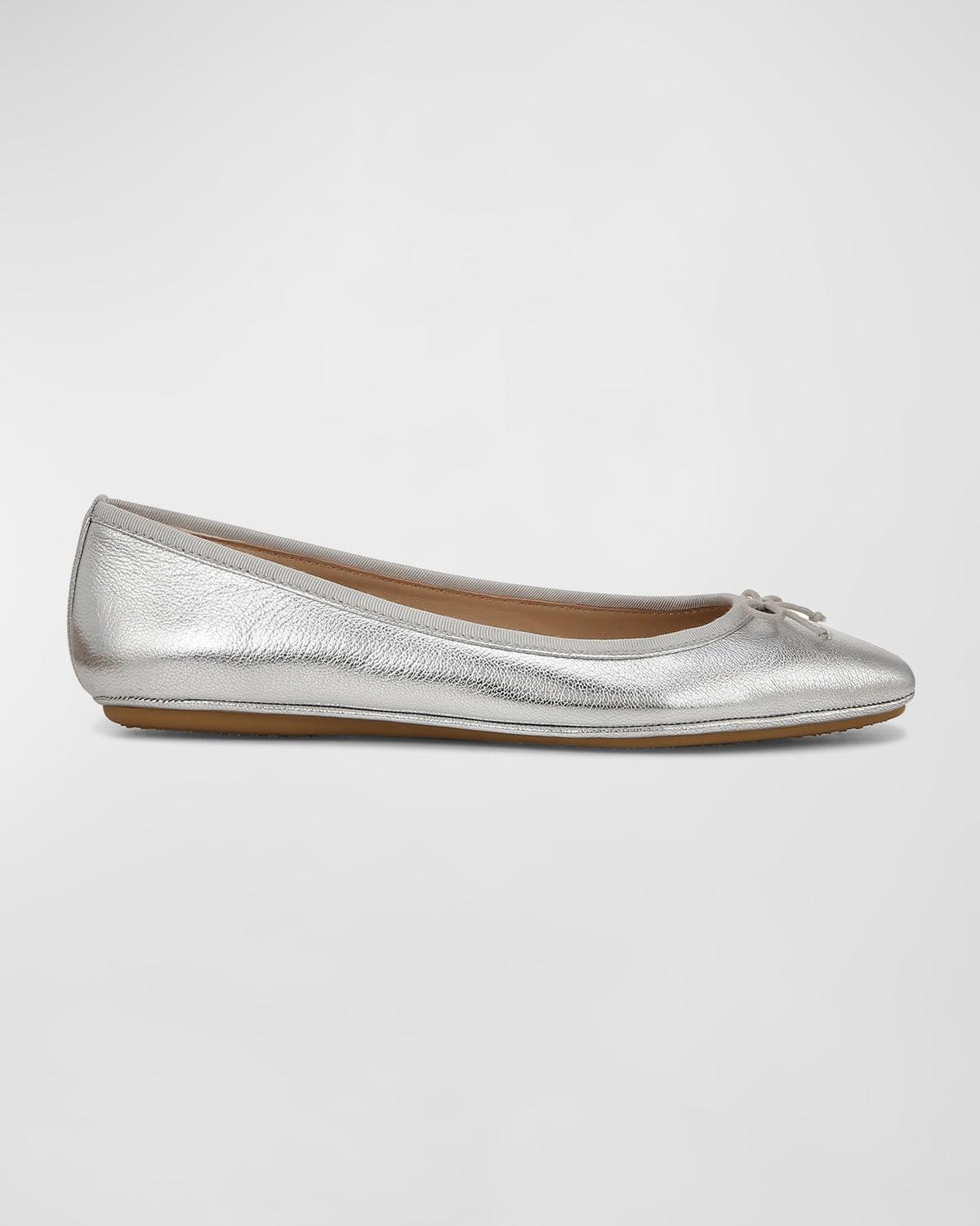 Beatrix Metallic Leather Ballerina Flats product image