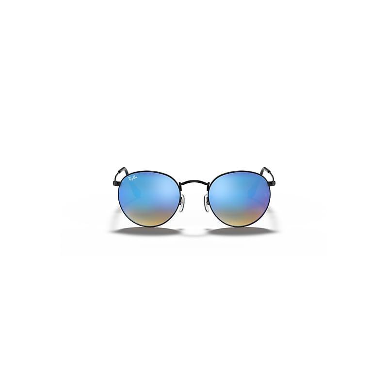 Ray-Ban Round Flash Lenses Gradient Sunglasses Frame Blue Lenses Product Image