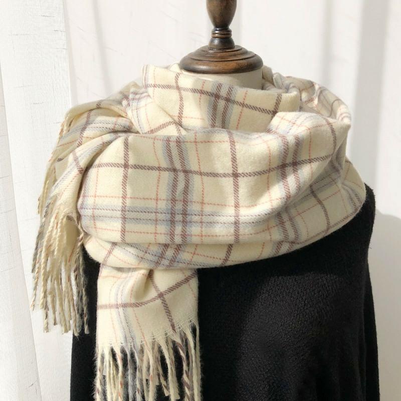 Plaid Fringe Scarf product image