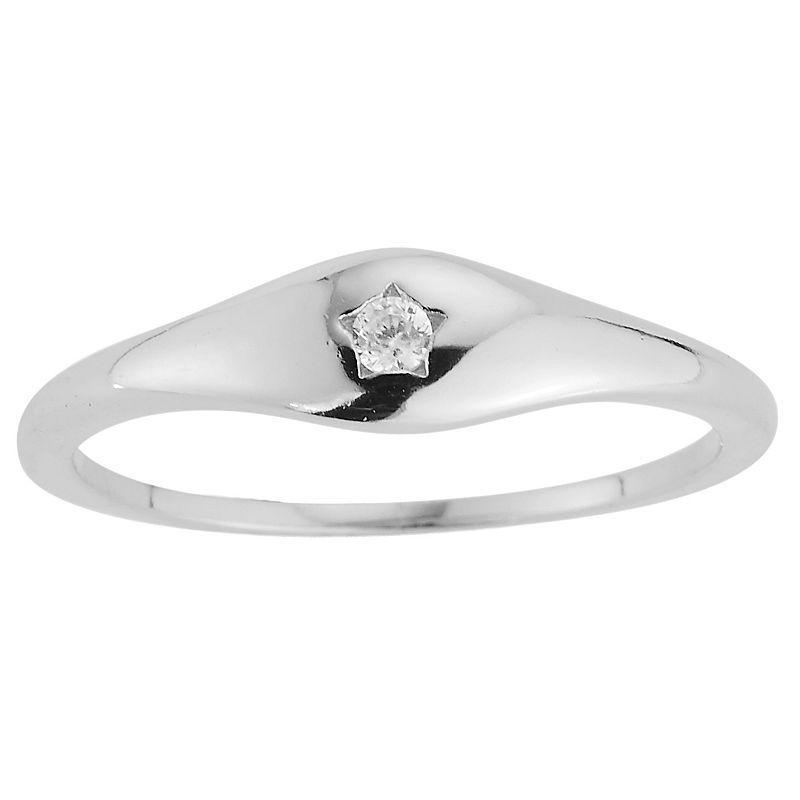 Sunkissed Sterling Sterling Silver Cubic Zirconia Star Inlay Ring, Womens Product Image