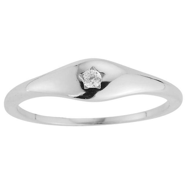 Sunkissed Sterling Sterling Silver Cubic Zirconia Star Inlay Ring, Womens Product Image