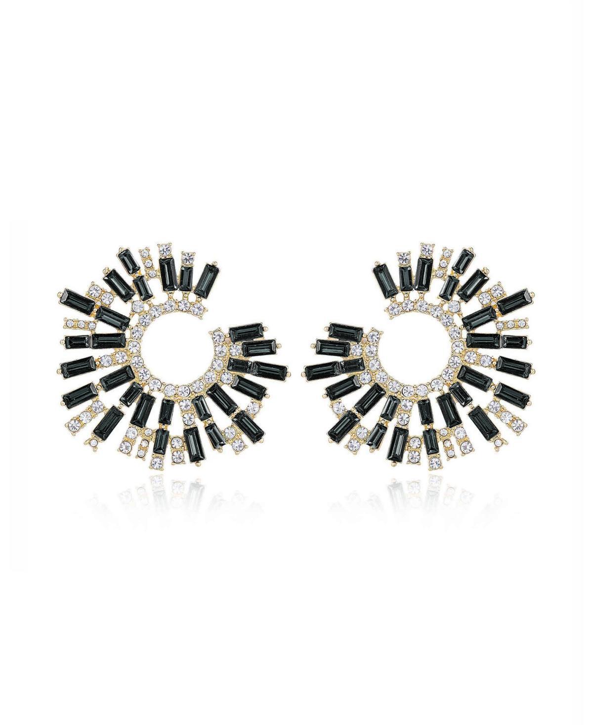 Ettika Opulent Stardust Open Circle Earrings in 18K Gold Plated Product Image