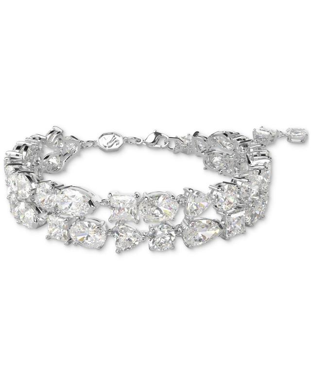 Swarovski Mesmera Mixed Cut Double Row Bracelet in Rhodium Plated Product Image